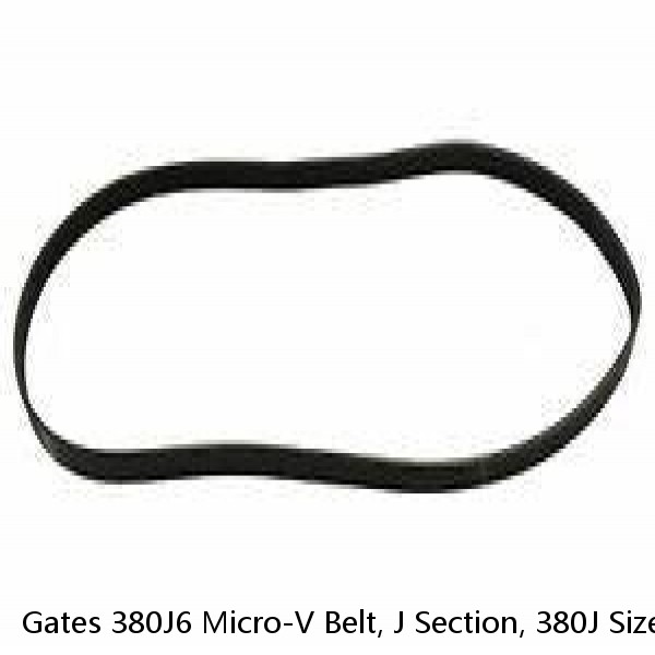 Gates 380J6 Micro-V Belt, J Section, 380J Size, 38" Length, 4/7" Width, 6 Rib